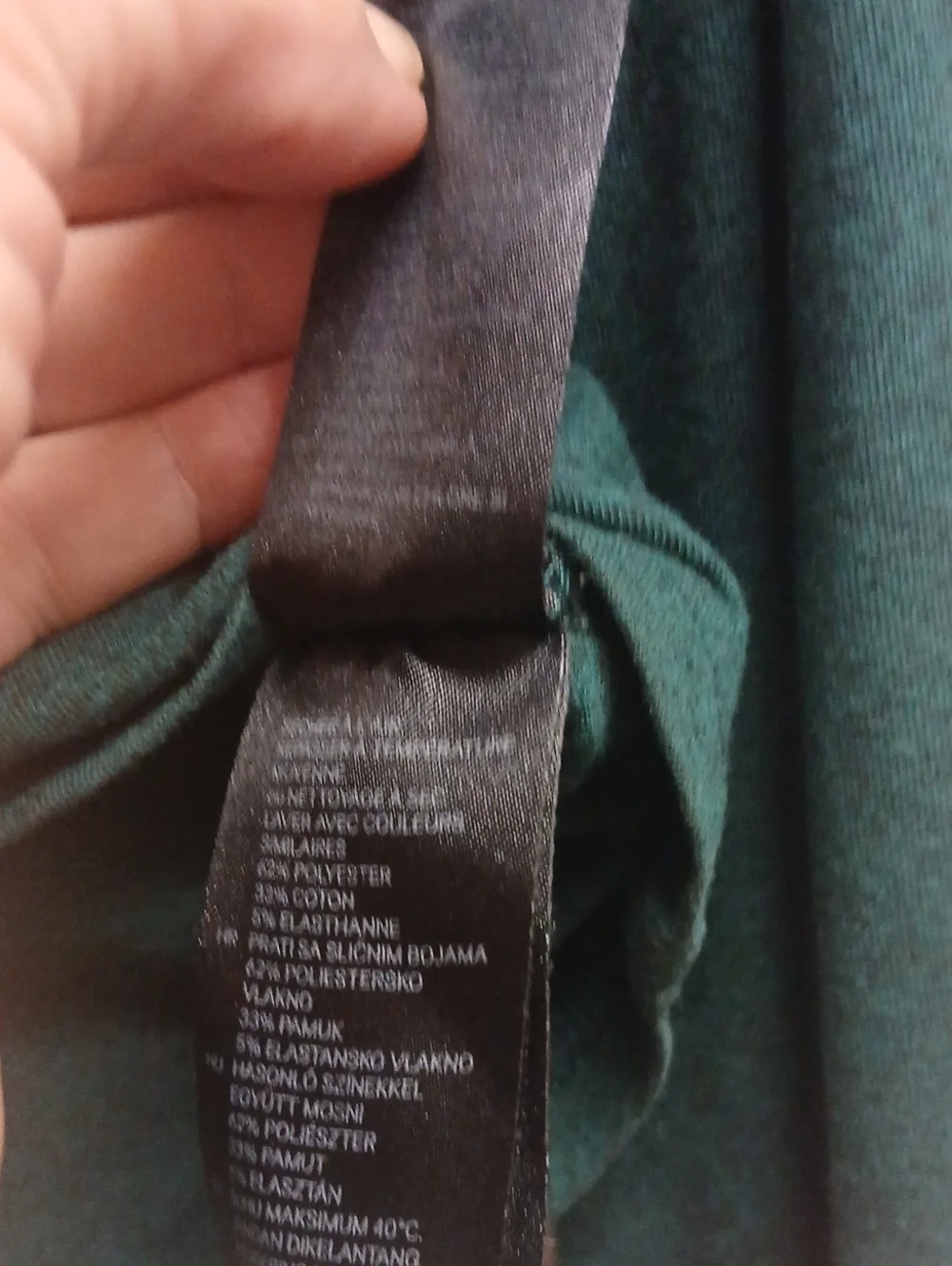 ​H&M DIVIDED Emerald Forest Green Long Sleeve Cropped Top - Size Large